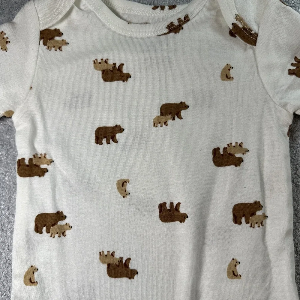 Carter's Fleece Bear Hoodie Jacket 3-6 Month‎ & Bodysuit - New Baby Infant
